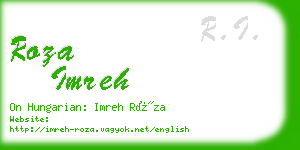 roza imreh business card